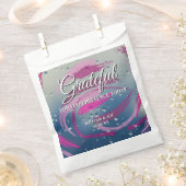 抽象芸術明るい赤紫色とピンクのブラシストローク感謝 フェイバーバッグ (クリップ留めされた状態)