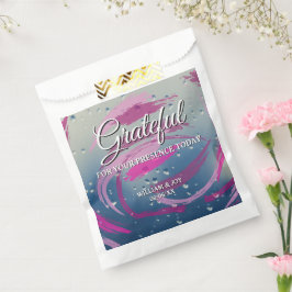 抽象芸術明るい赤紫色とピンクのブラシストローク感謝 フェイバーバッグ