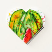 抽象芸術明水色スイカ ノートブック (裏面)