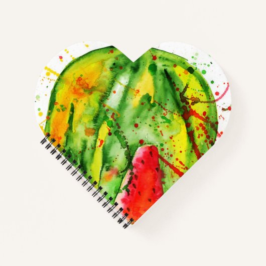 抽象芸術明水色スイカ ノートブック (正面)