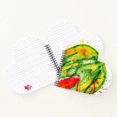 抽象芸術明水色スイカ ノートブック (内部)