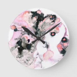 抽象芸術明水色 ラウンド壁時計