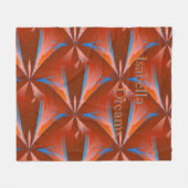 抽象芸術星パターンパーソナライズされたフリースブランケット フリースブランケット (正面(横))