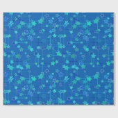 抽象芸術星団コバルトブルー ラッピングペーパー (フラット)