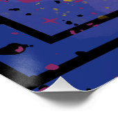 抽象芸術星空デザイン ポスター (コーナー)