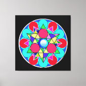 抽象芸術星花 キャンバスプリント (正面)