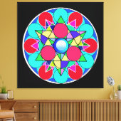 抽象芸術星花 キャンバスプリント (インサイチュ (リビング))