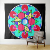 抽象芸術星花 タペストリー (インサイチュ(横))