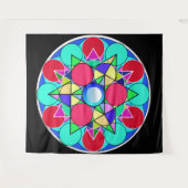 抽象芸術星花 タペストリー (正面(横))