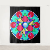 抽象芸術星花 タペストリー (正面)