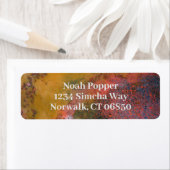 抽象芸術星雲差出人住所ラベル ラベル (インサイチュ)