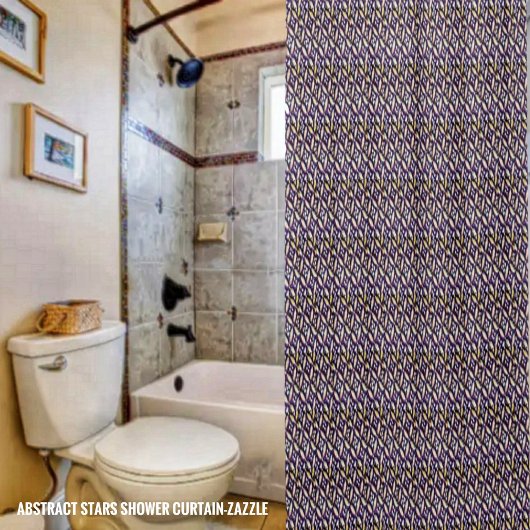 抽象芸術星 シャワーカーテン