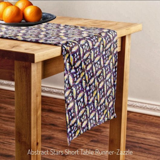 抽象芸術星 ショートテーブルランナー
