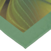 抽象芸術星、光沢のある青の緑の黄金のフラクタル・アート テーブルクロス (アングル)