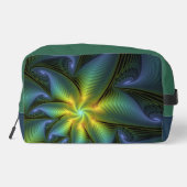 抽象芸術星、光沢のある青の緑の黄金のフラクタル・アート ドップキット (裏面)