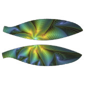 抽象芸術星、光沢のある青の緑の黄金のフラクタル・アート バスケットボール (パネル)