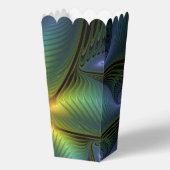 抽象芸術星、光沢のある青の緑の黄金のフラクタル・アート フェイバーボックス (正面)