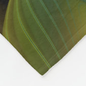 抽象芸術星、光沢のある青の緑の黄金のフラクタル・アート フリースブランケット (角)