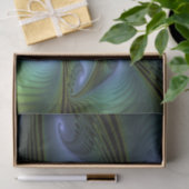 抽象芸術星、光沢のある青の緑の黄金のフラクタル・アート 薄葉紙 (ギフト)