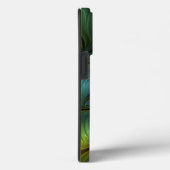 抽象芸術星、光沢のある青の緑の黄金のフラクタル・アート Case-Mate iPhoneケース (裏面 / 右)