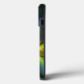 抽象芸術星、光沢のある青の緑の黄金のフラクタル・アート Case-Mate iPhoneケース (裏面 / 左)