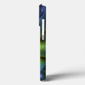 抽象芸術星、光沢のある青の緑の黄金のフラクタル・アート Case-Mate iPhoneケース (裏面 / 左)