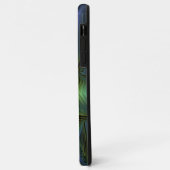 抽象芸術星、光沢のある青の緑の黄金のフラクタル・アート Case-Mate iPhoneケース (裏面/左)