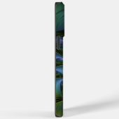 抽象芸術星、光沢のある青の緑の黄金のフラクタル・アート Case-Mate iPhoneケース (裏面 / 右)