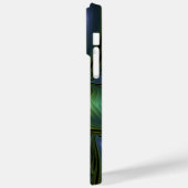 抽象芸術星、光沢のある青の緑の黄金のフラクタル・アート Case-Mate iPhoneケース (裏面 / 左)