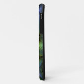 抽象芸術星、光沢のある青の緑の黄金のフラクタル・アート Case-Mate iPhoneケース (裏面/左)