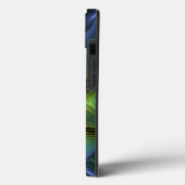 抽象芸術星、光沢のある青の緑の黄金のフラクタル・アート Case-Mate iPhoneケース (裏面 / 左)