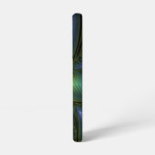 抽象芸術星、光沢のある青の緑の黄金のフラクタル・アート SAMSUNG GALAXYケース (左側面)