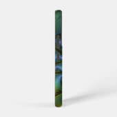 抽象芸術星、光沢のある青の緑の黄金のフラクタル・アート SAMSUNG GALAXYケース (右側面)