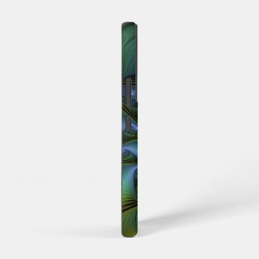 抽象芸術星、光沢のある青の緑の黄金のフラクタル・アート SAMSUNG GALAXYケース (右側面)