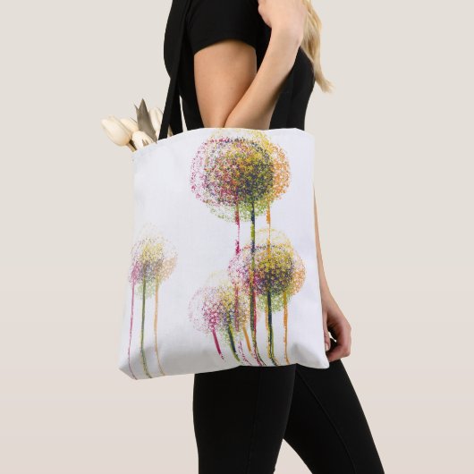 抽象芸術春の花の木#2 トートバッグ (クローズアップ)