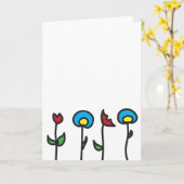 抽象芸術春の花空白のグリーティングカード カード (黄色い花)