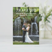 抽象芸術春カラーハッピーカップルありがとう サンキューカード (スタンド正面)