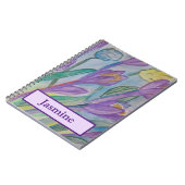 抽象芸術春クロッカススパイラルノート ノートブック (左側)