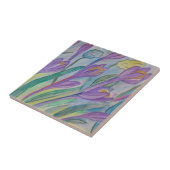 抽象芸術春クロッカスセラミックタイル タイル (側面)