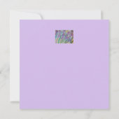 抽象芸術春クロッカスフラットグリーティングカード (裏面)