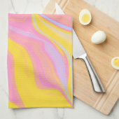 抽象芸術春サンライズ キッチンタオル (四つ折り)