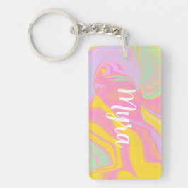 抽象芸術春サンライズ キーホルダー