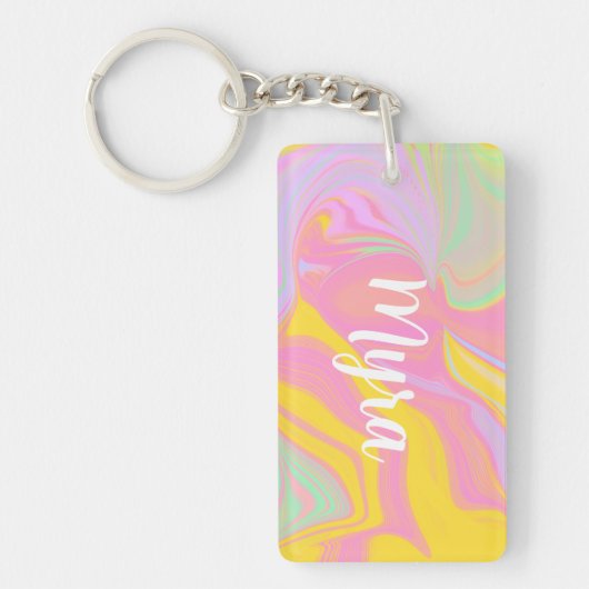 抽象芸術春サンライズ キーホルダー (正面)