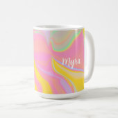 抽象芸術春サンライズ コーヒーマグカップ (正面右)