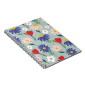 抽象芸術春シームレスパターンとカラフルフロー ノートブック (右側)