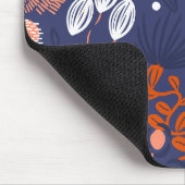 抽象芸術春パープルフローラルパターン マウスパッド (コーナー)