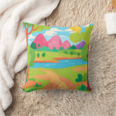 抽象芸術春景観装飾用クッション クッション (ブランケット)