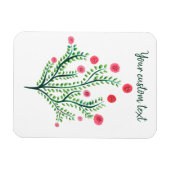 抽象芸術春植物インクスケッチカスタム文字 マグネット (横)