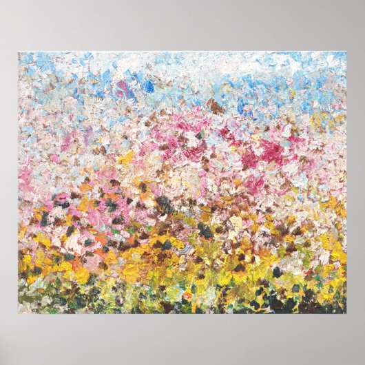 抽象芸術春油オンキャンバス ポスター (正面)