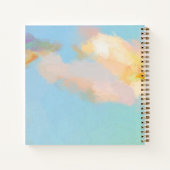 抽象芸術春絵画ズアクア&ピンク手帳 ノートブック (裏面)